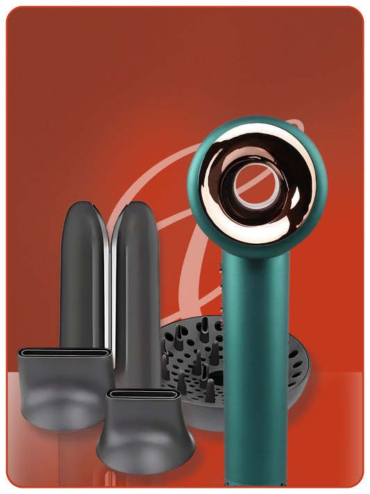 HURRICANE džiovintuvas + Saugaus plaukų tiesinimo antgalis